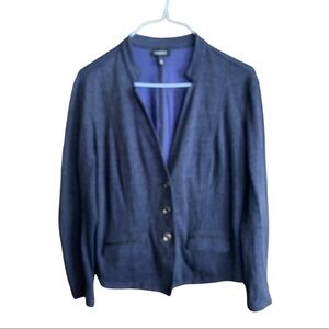 Women’s Torrid size 0 XL long sleeve button front Blue sweater jacket.